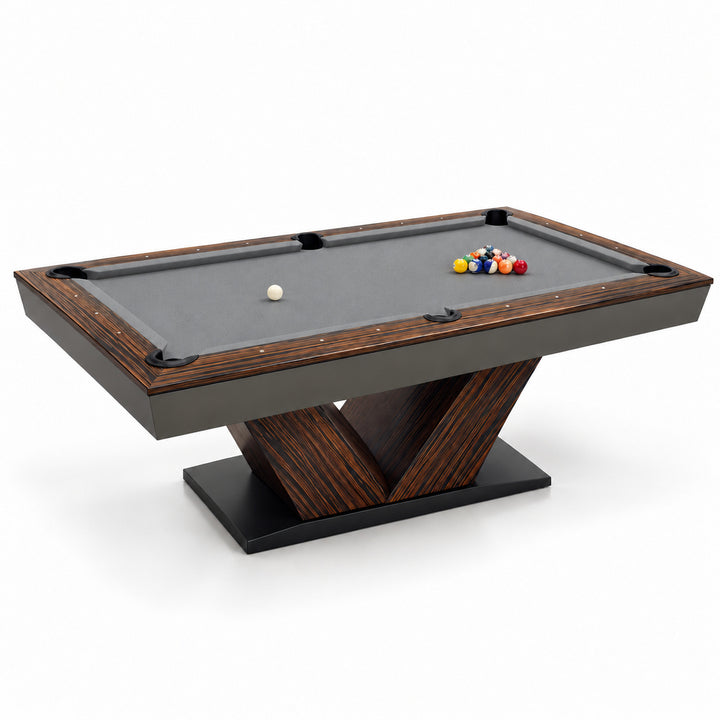 Meridian pool table - Macassar / Steel Gray 