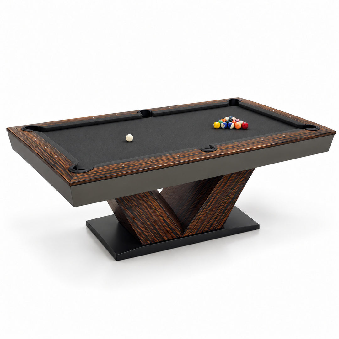 Meridian pool table - Macassar / Charcoal 