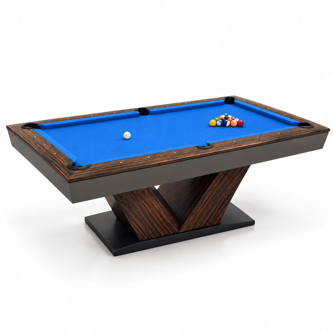 Meridian pool table - Macassar / Azure Blue 