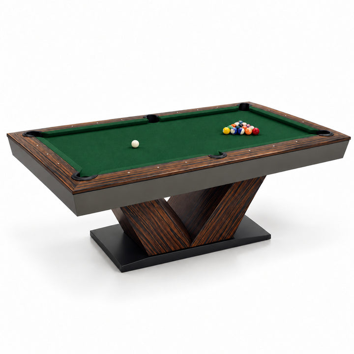Meridian pool table - Macassar / Forest Green 