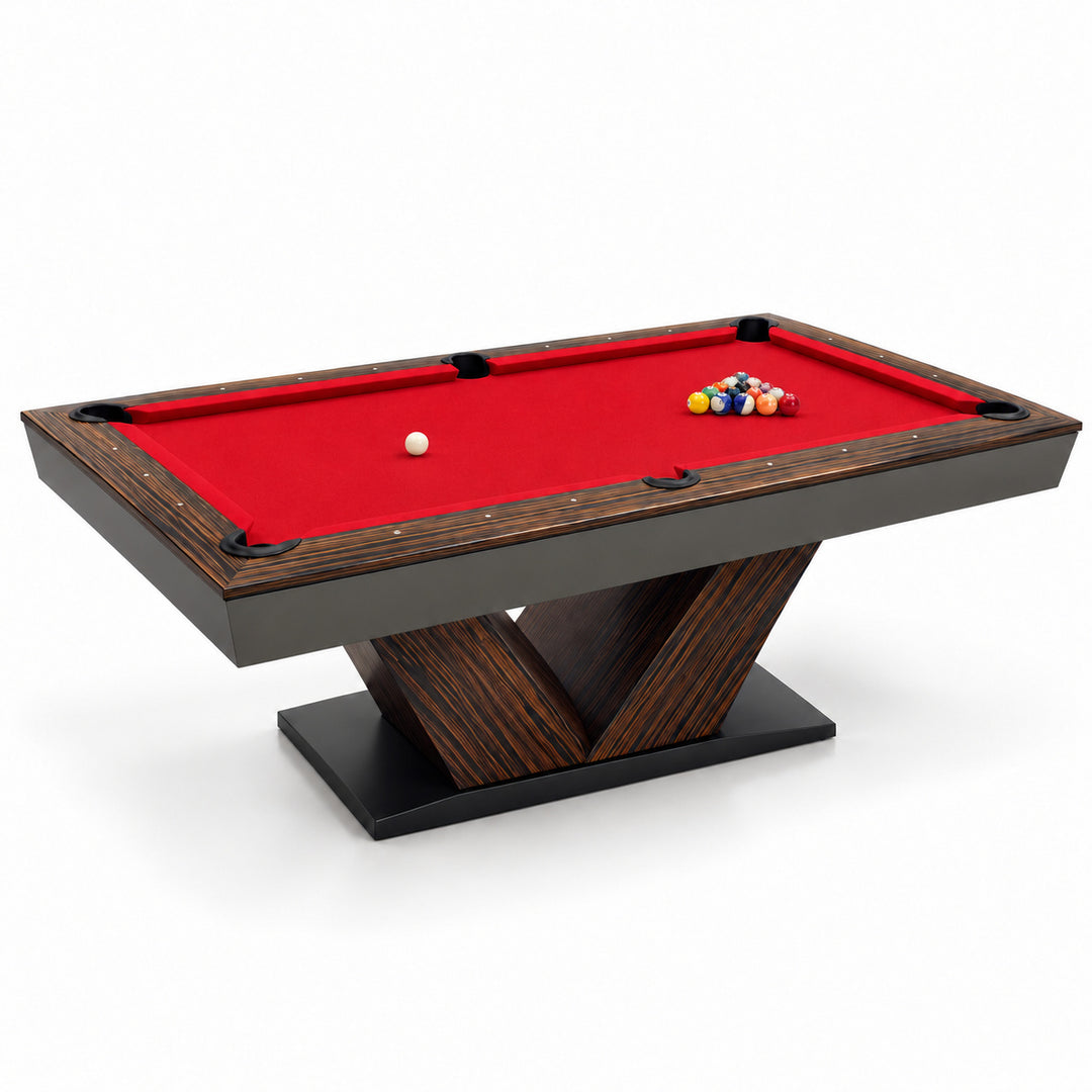 Meridian pool table - Macassar / Racing Red 