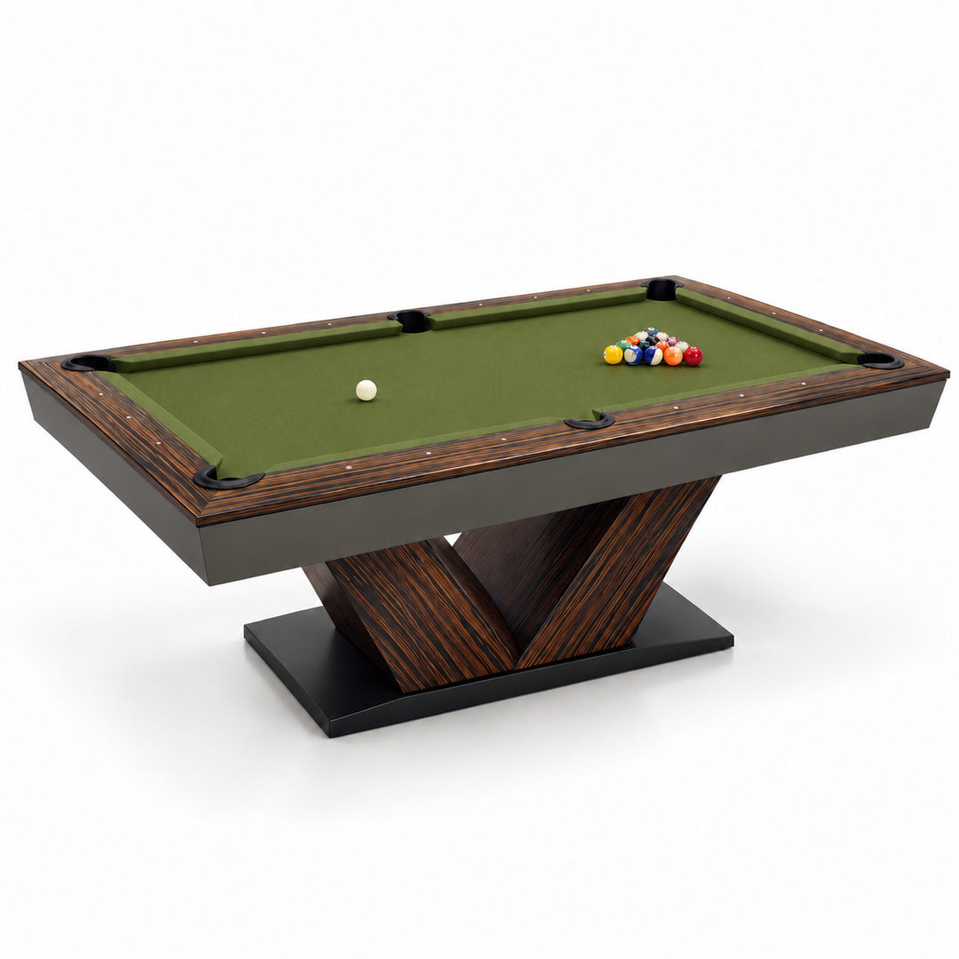 Meridian pool table - Macassar / Olive 