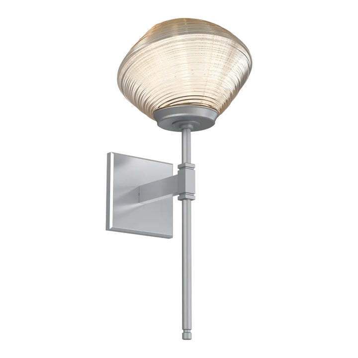 Mesa Belvedere Sconce by Hammerton Studio in Classic Silver with Amber glass