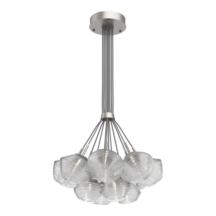 Mesa Cluster Bloom by Hammerton Studio 12 Lights in Beige Silver with Clear glass