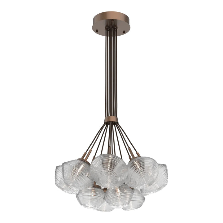 Mesa Cluster Bloom by Hammerton Studio 12 Lights in Burnished Bronze with Clear glass