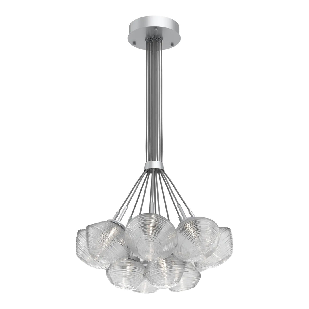 Mesa Cluster Bloom by Hammerton Studio 12 Lights in Classic Silver with Clear glass