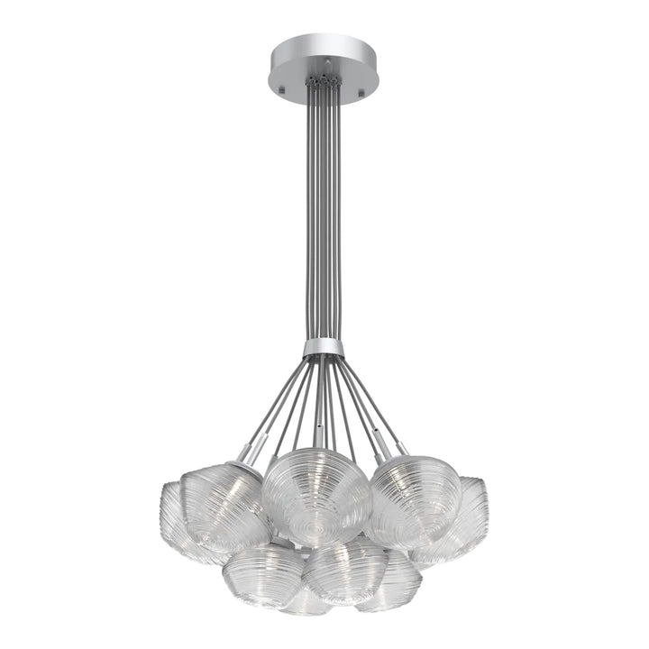 Mesa Cluster Bloom by Hammerton Studio 12 Lights in Classic Silver with Clear glass