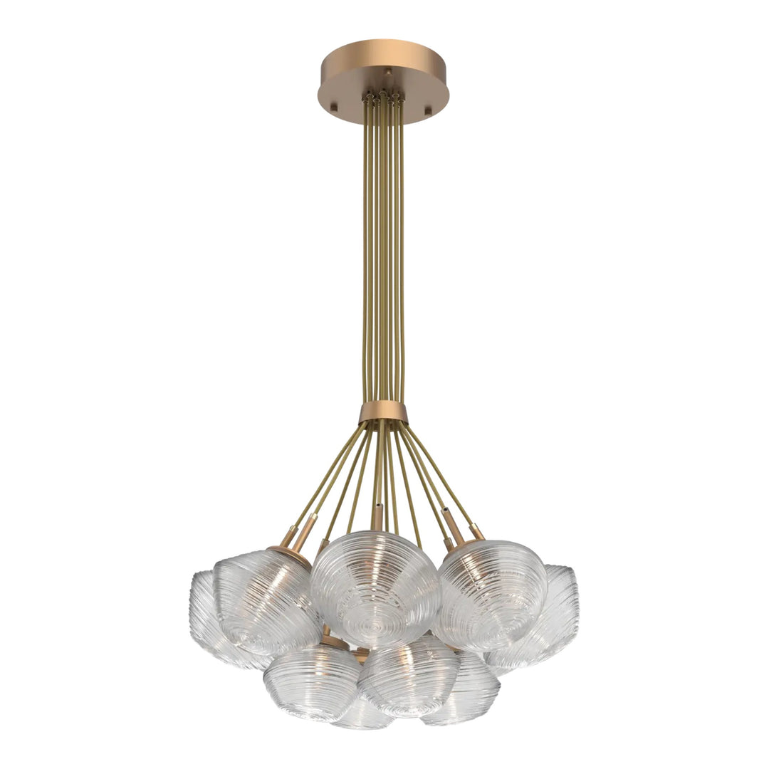Mesa Cluster Bloom by Hammerton Studio 12 Lights in Novel Brass with Clear glass