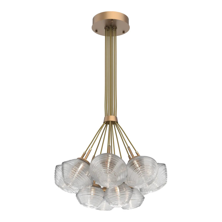 Mesa Cluster Bloom by Hammerton Studio 12 Lights in Novel Brass with Clear glass