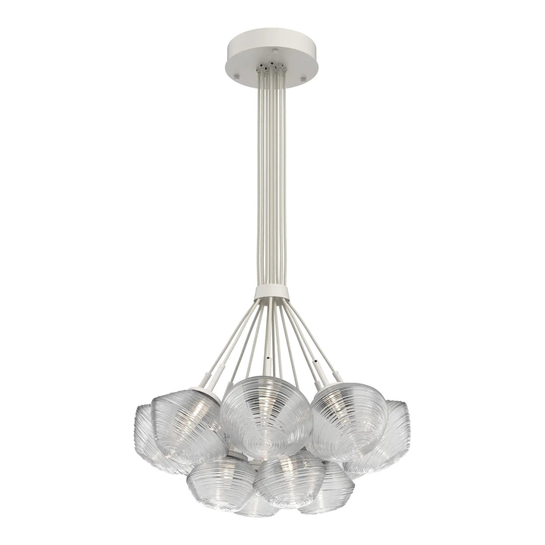 Mesa Cluster Bloom by Hammerton Studio 12 Lights in Salt White with Clear glass