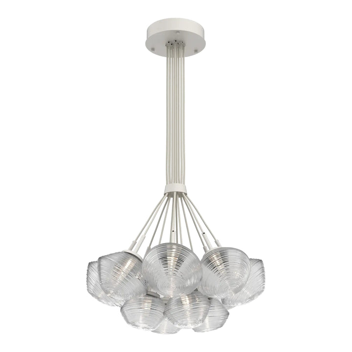 Mesa Cluster Bloom by Hammerton Studio 12 Lights in Salt White with Clear glass