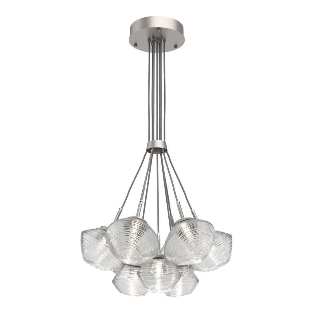 Mesa Cluster Bloom by Hammerton Studio 9 Lights in Beige Silver with Clear glass