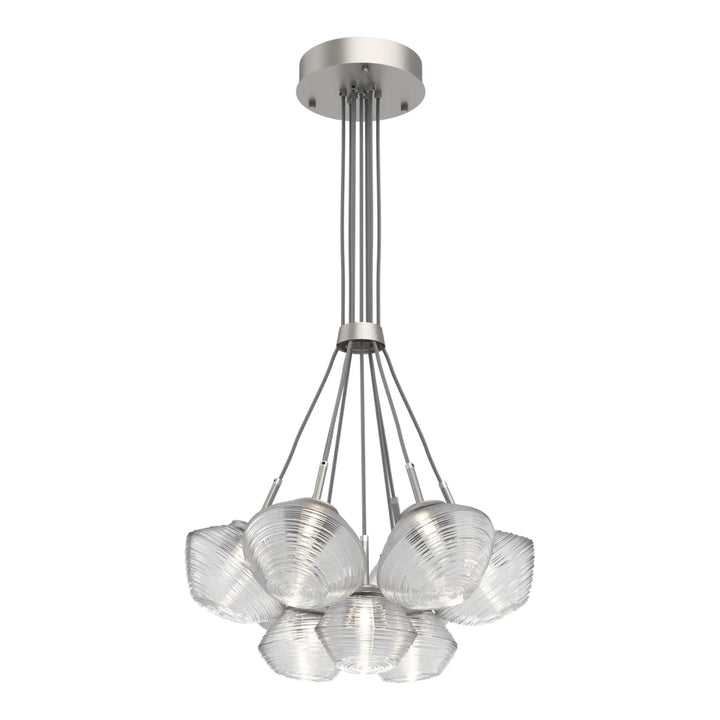 Mesa Cluster Bloom by Hammerton Studio 9 Lights in Beige Silver with Clear glass