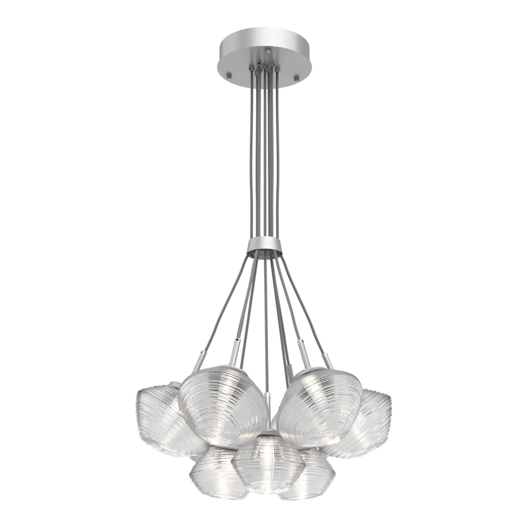 Mesa Cluster Bloom by Hammerton Studio 9 Lights in Classic Silver with Clear glass