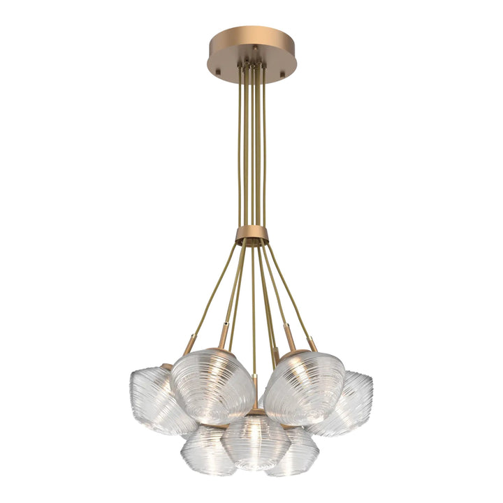 Mesa Cluster Bloom by Hammerton Studio 9 Lights in Novel Brass with Clear glass