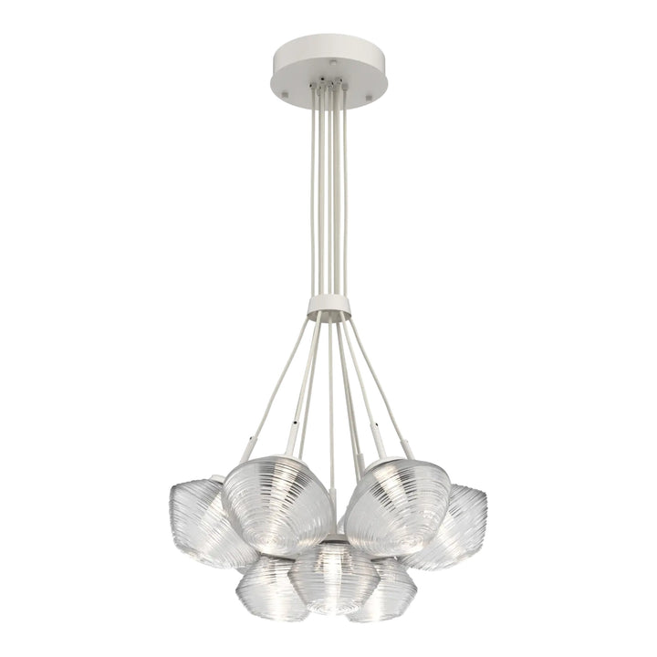 Mesa Cluster Bloom by Hammerton Studio 9 Lights in Salt White with Clear glass