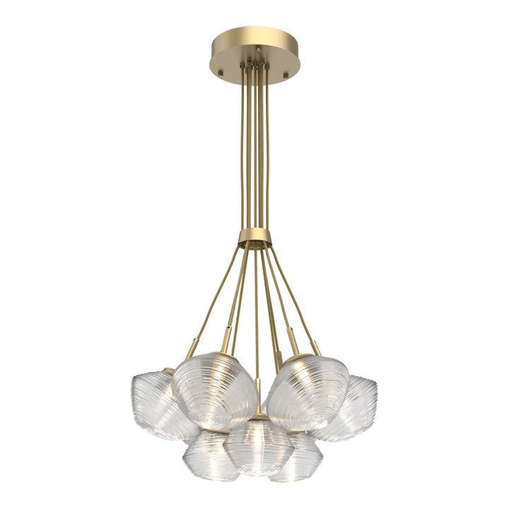 Mesa Cluster Bloom by Hammerton Studio 9 Lights in Gilded Brass with Clear glass