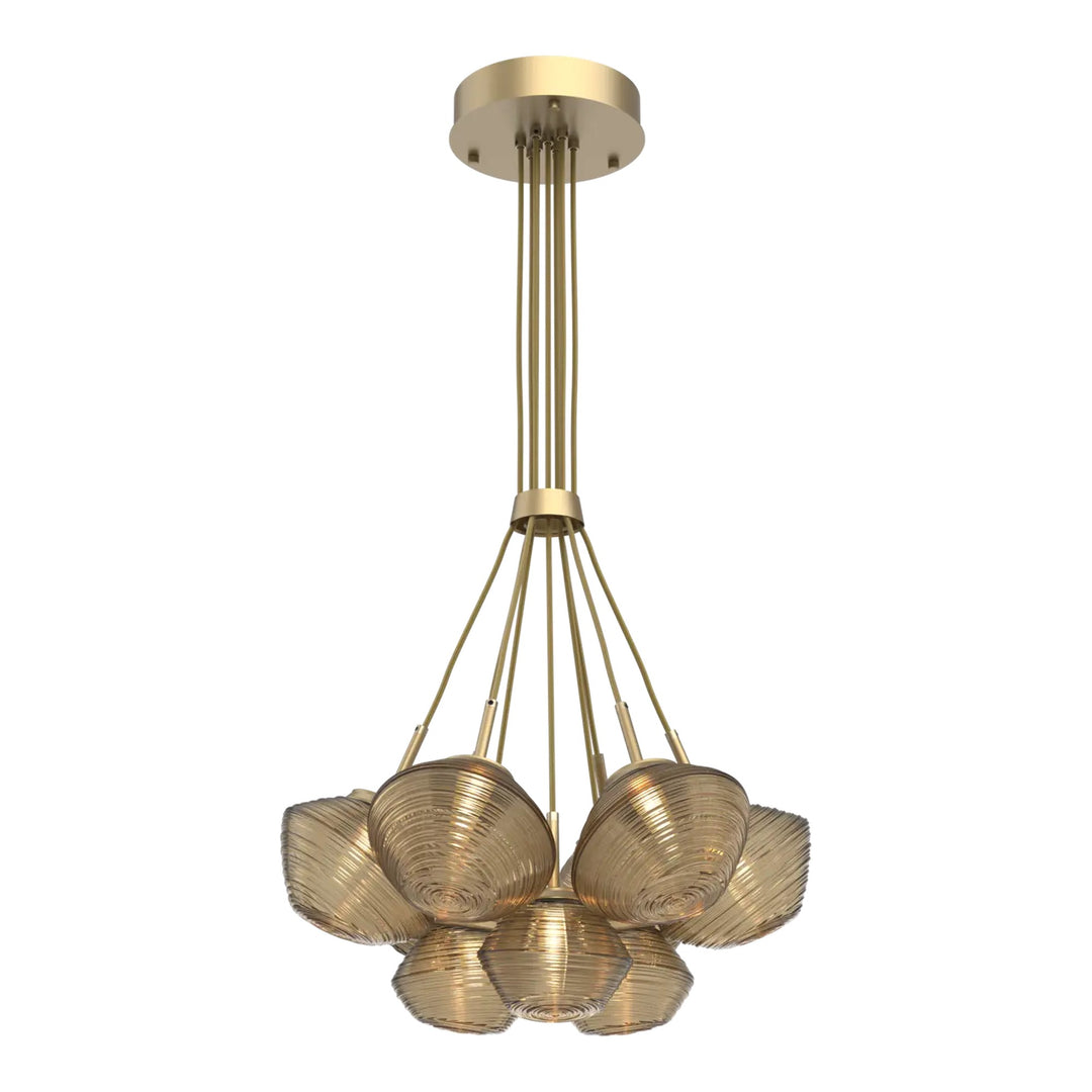 Mesa Cluster Bloom by Hammerton Studio in Gilded Brass with Bronze glass