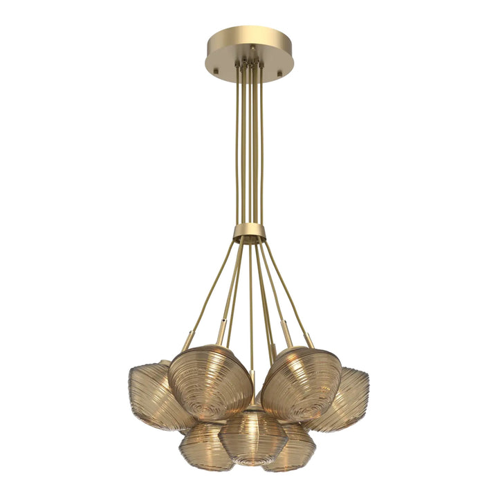 Mesa Cluster Bloom by Hammerton Studio in Gilded Brass with Bronze glass