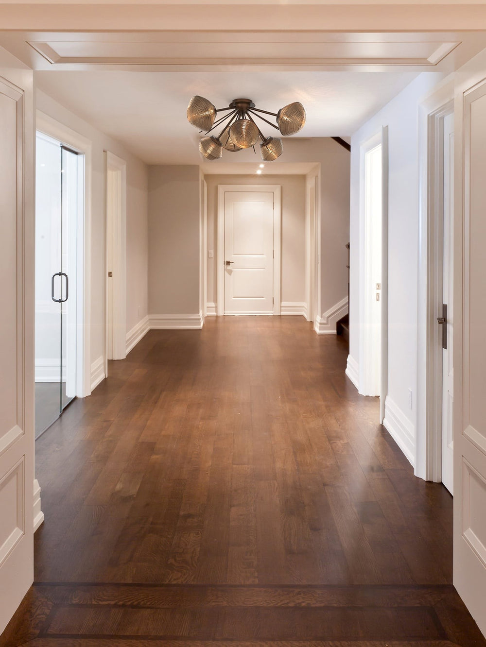 Mesa Half Starburst Flush Mount by Hammerton Studio in a styled interior