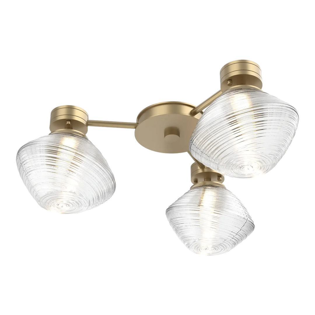 Mesa Hub &amp; Spoke by Hammerton Studio in Gilded Brass with Clear glass