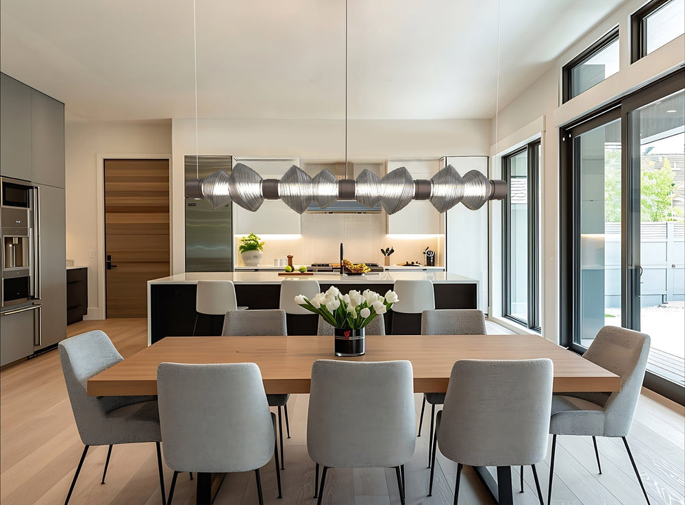 Mesa Mandrel Chandelier by Hammerton Studio in a styled interior