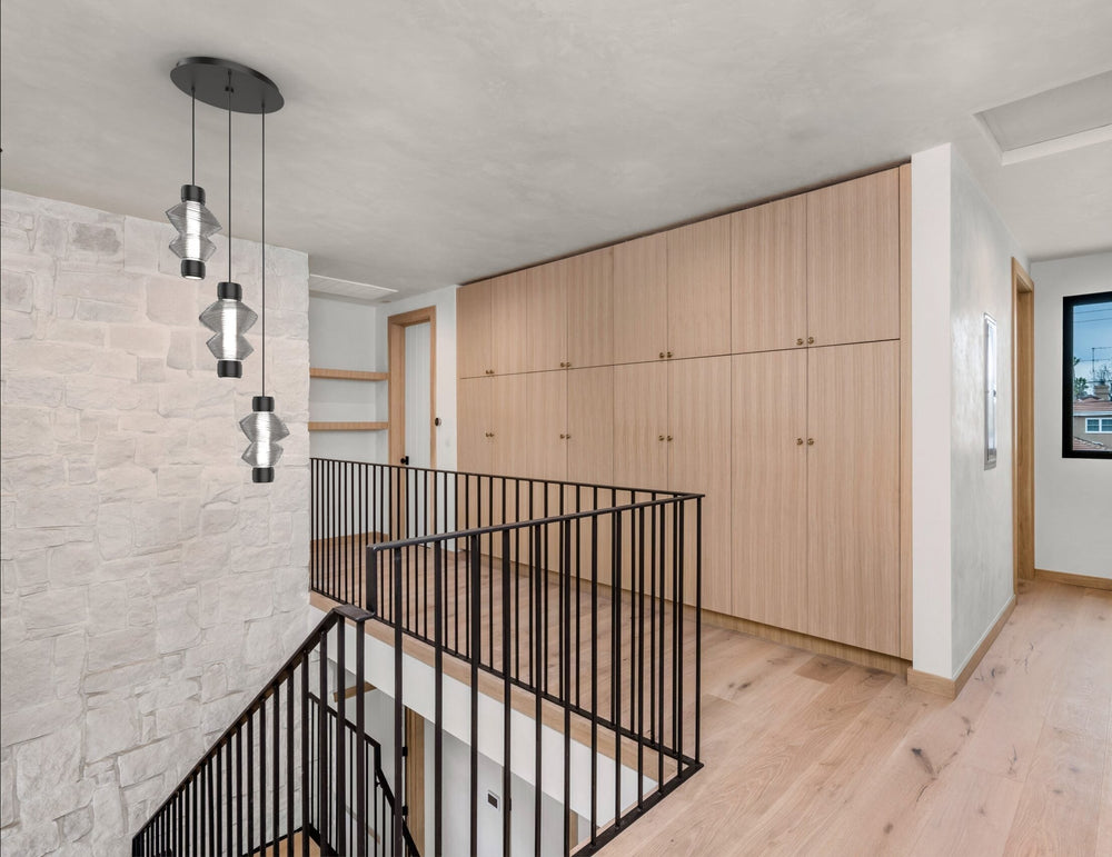 Mesa Mandrel Round Pendant Chandelier by Hammerton Studio in a styled interior