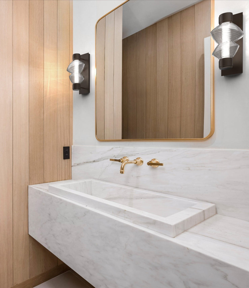 Mesa Mandrel Sconce by Hammerton Studio in a styled interior