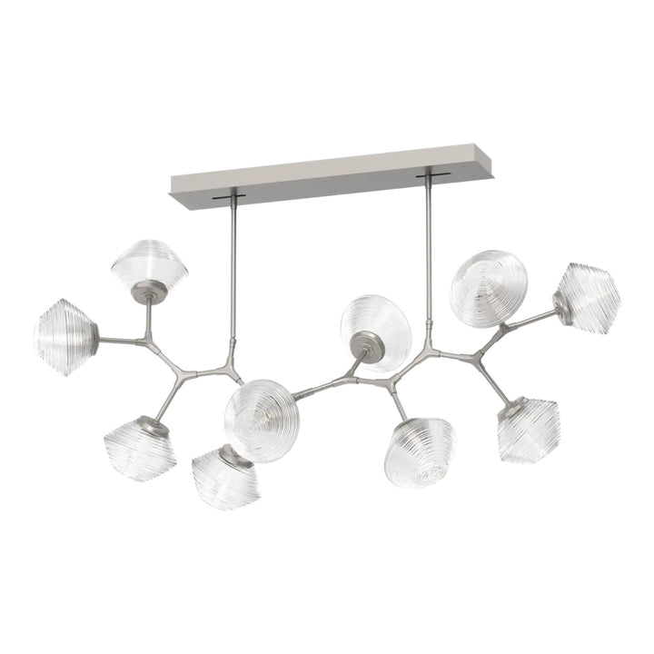 Mesa Modern Branch Chandelier by Hammerton Studio 10 Lights in Beige Silver with Clear glass