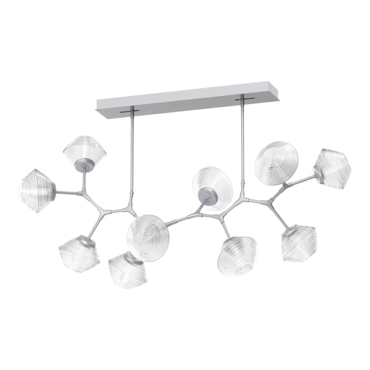 Mesa Modern Branch Chandelier by Hammerton Studio 10 Lights in Classic Silver with Clear glass