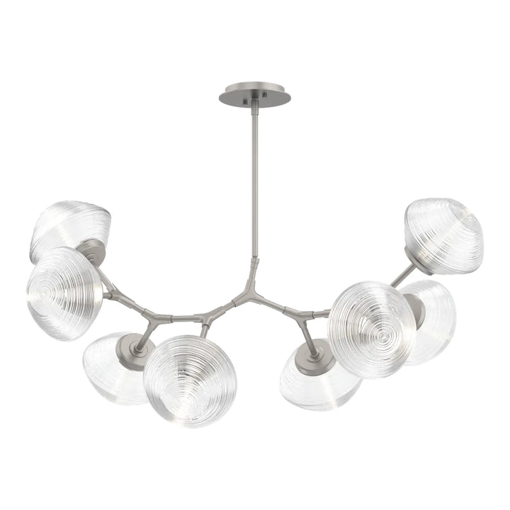 Mesa Modern Branch Chandelier by Hammerton Studio 8 Lights in Beige Silver with Clear glass