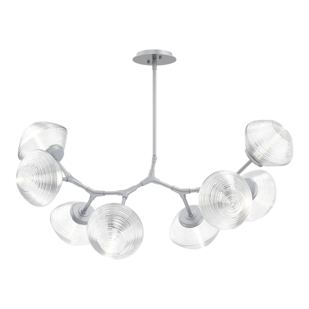 Mesa Modern Branch Chandelier by Hammerton Studio 8 Lights in Classic Silver with Clear glass