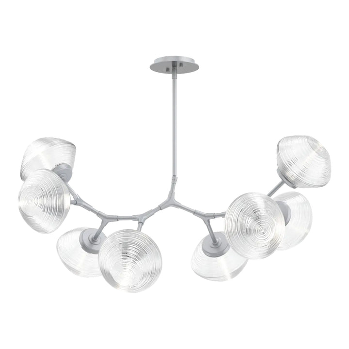 Mesa Modern Branch Chandelier by Hammerton Studio 8 Lights in Classic Silver with Clear glass