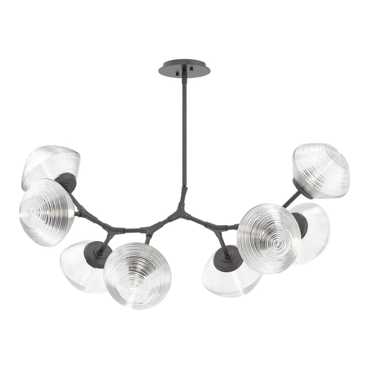Mesa Modern Branch Chandelier by Hammerton Studio 8 Lights in Graphite with Clear glass