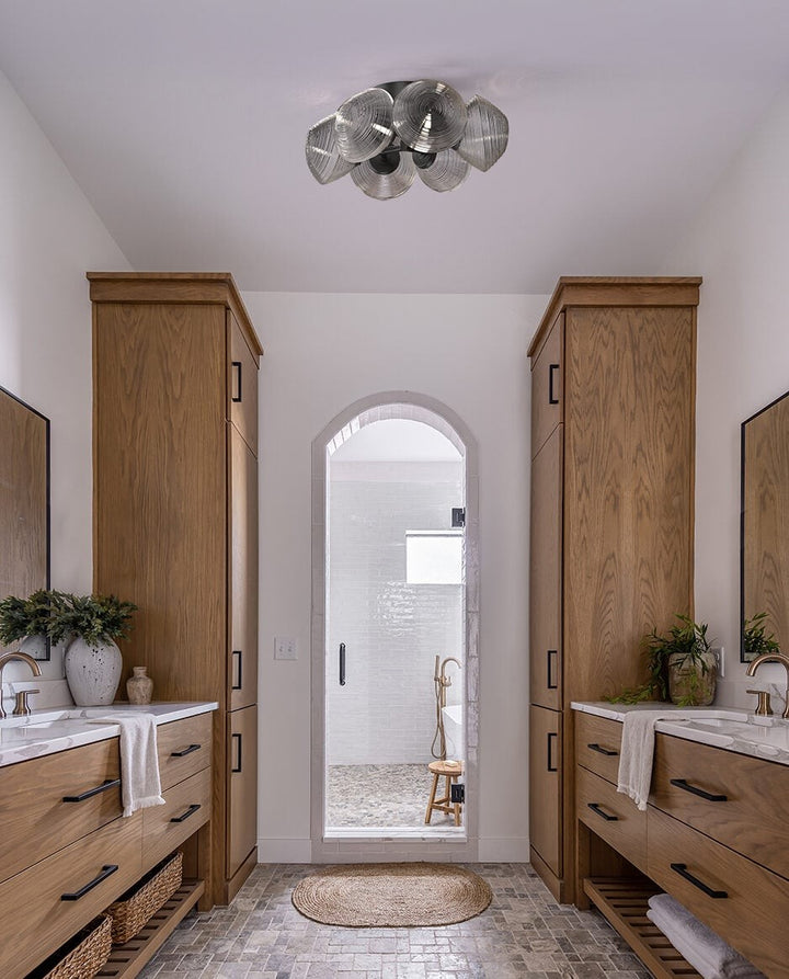Mesa Organic Flush Mount Light by Hammerton Studio in a styled interior
