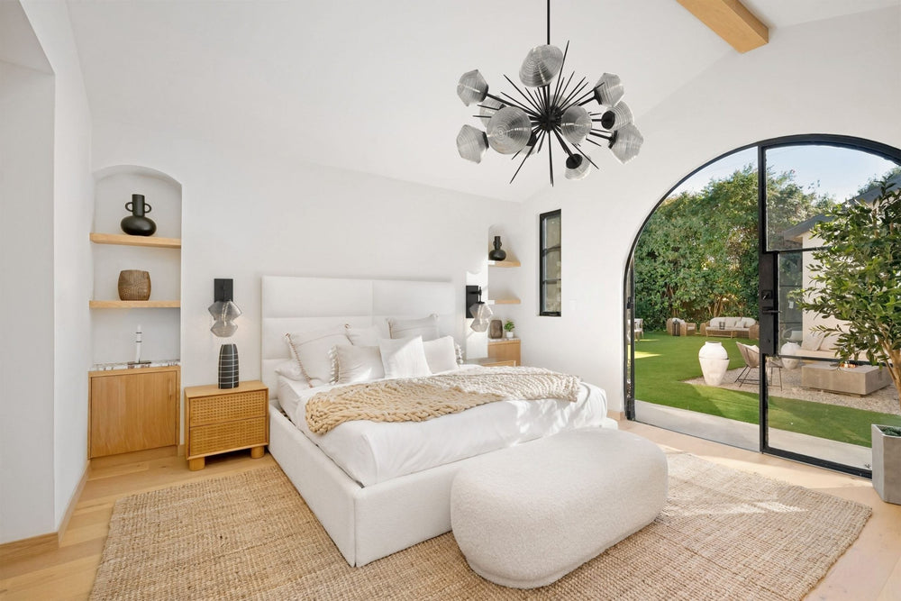 Mesa Oval Starburst Chandelier by Hammerton Studio in a styled interior