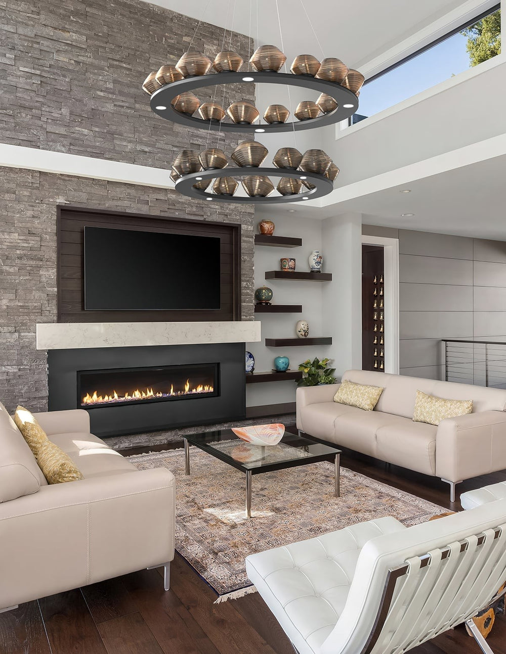 Mesa Ring Chandelier by Hammerton Studio in a styled interior