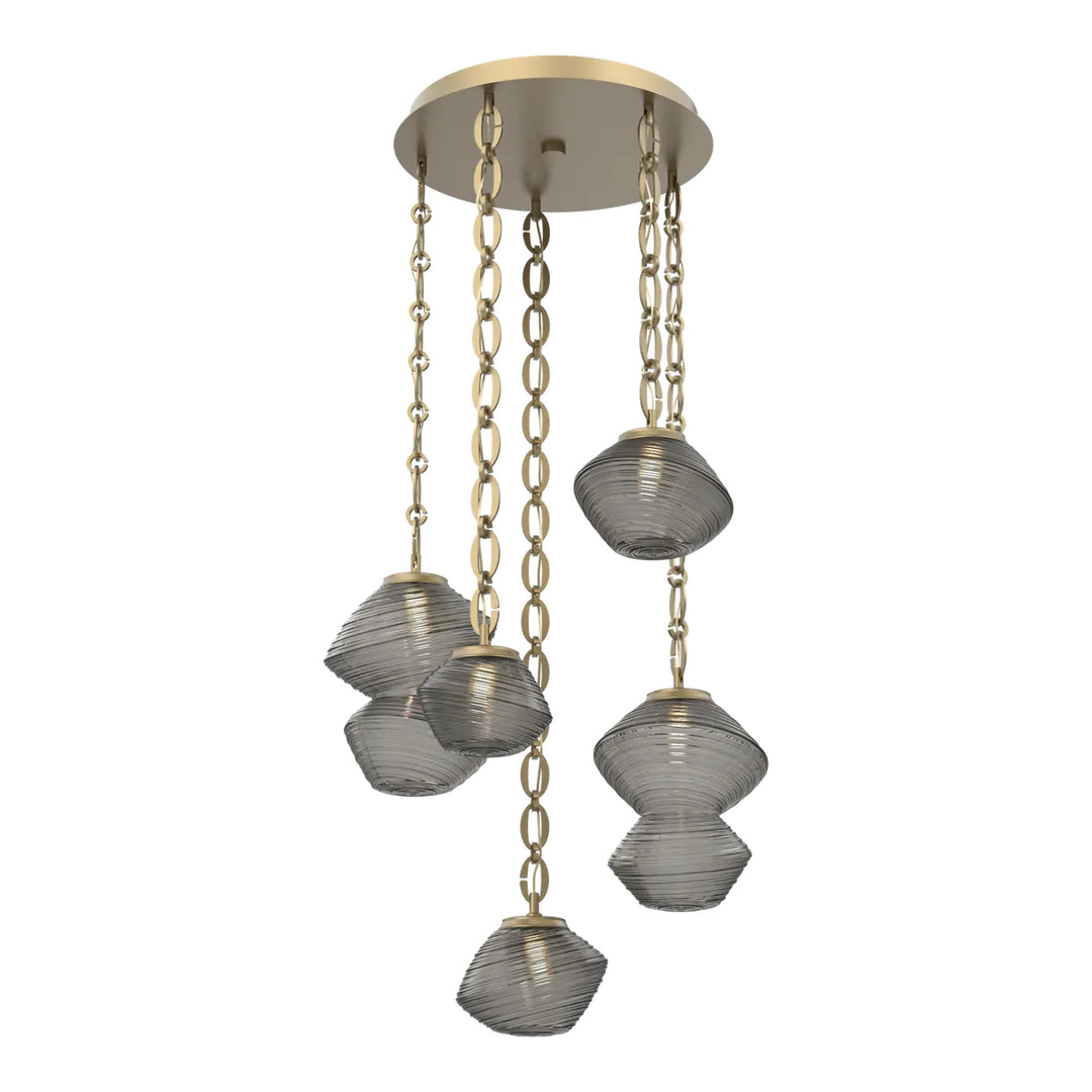 Mesa Round Pendant Chandelier by Hammerton Studio on Oval Chain
