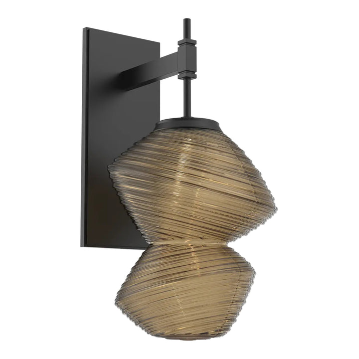 Mesa Sconce by Hammerton Studio in Matte Black with Bronze glass