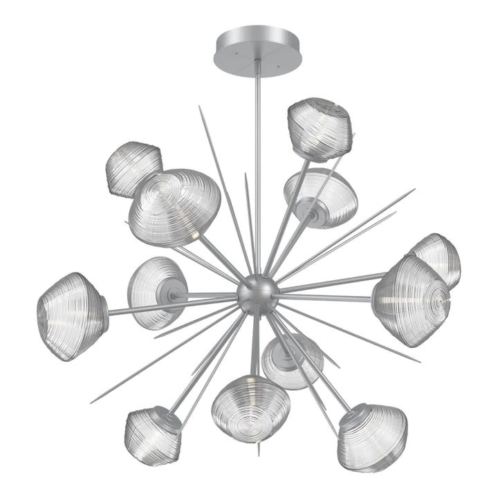 Mesa Starburst Chandelier by Hammerton Studio Large in Classic Silver with Clear glass