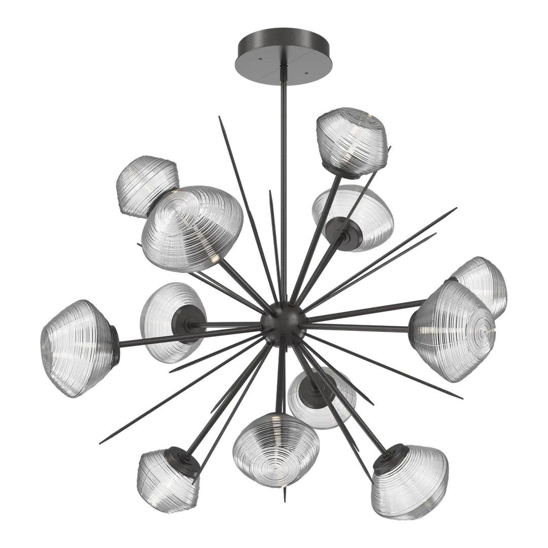 Mesa Starburst Chandelier by Hammerton Studio Large in Graphite with Clear glass