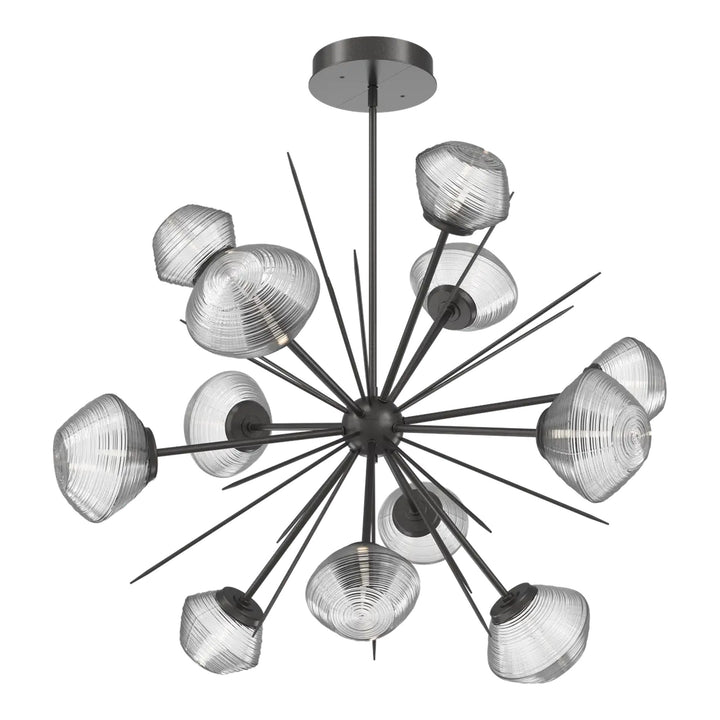 Mesa Starburst Chandelier by Hammerton Studio Large in Graphite with Clear glass