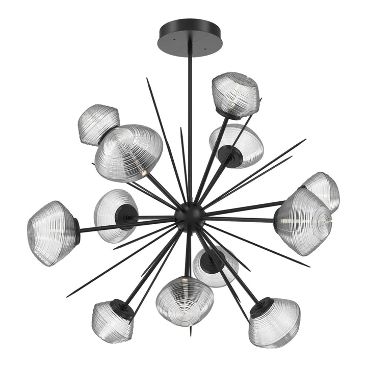 Mesa Starburst Chandelier by Hammerton Studio Large in Matte Black with Clear glass