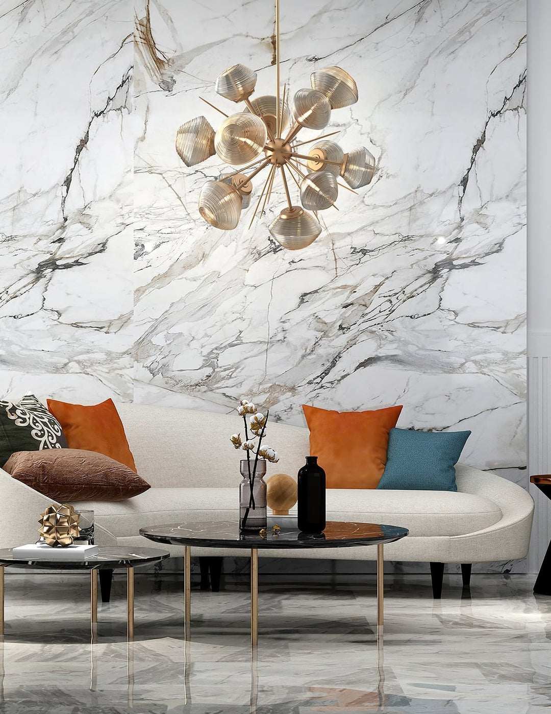 Mesa Starburst Chandelier by Hammerton Studio in a styled interior