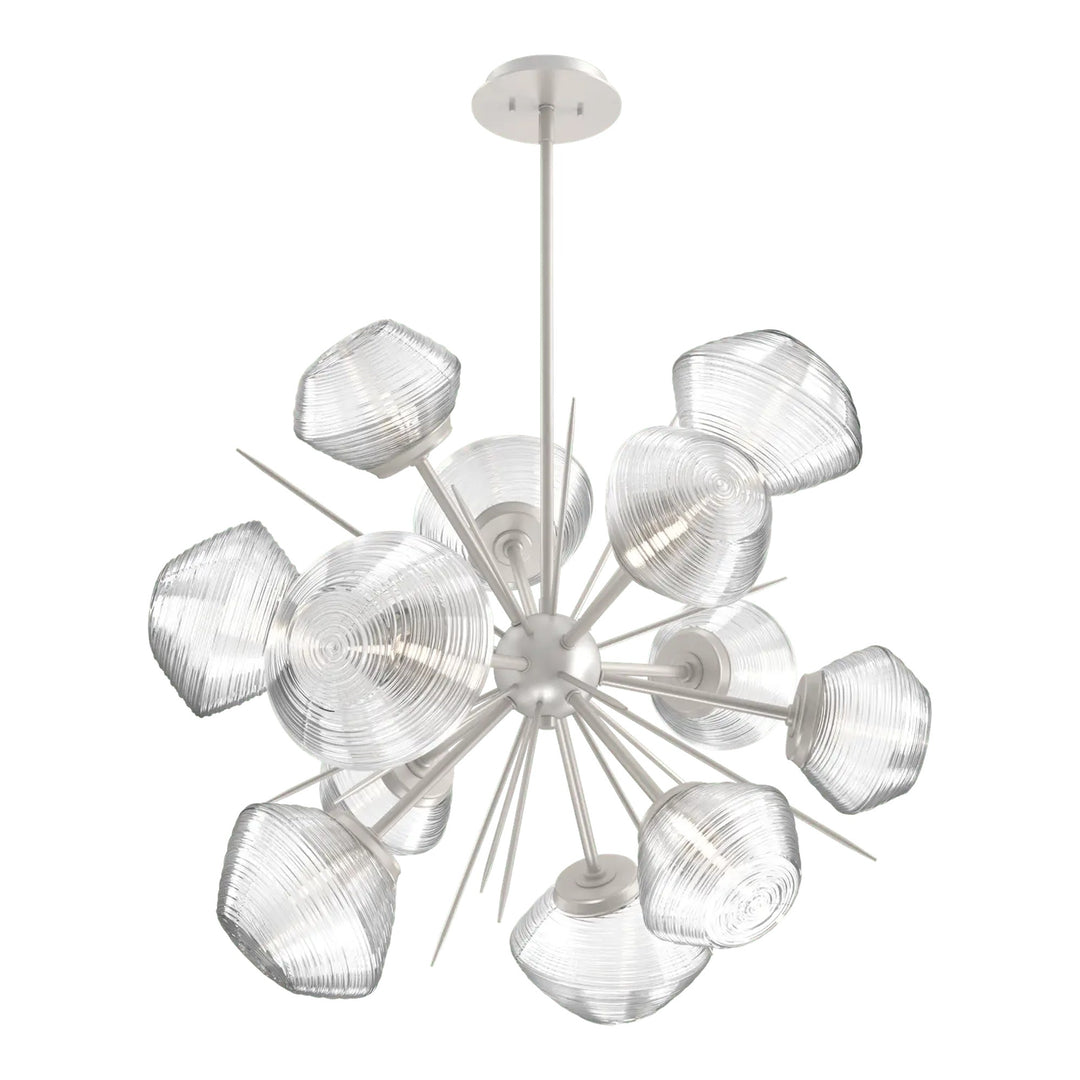 Mesa Starburst Chandelier by Hammerton Studio Medium in Beige Silver with Clear glass