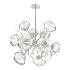 Mesa Starburst Chandelier by Hammerton Studio Medium in Beige Silver with Clear glass