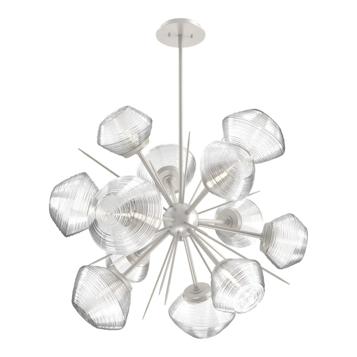 Mesa Starburst Chandelier by Hammerton Studio Medium in Beige Silver with Clear glass