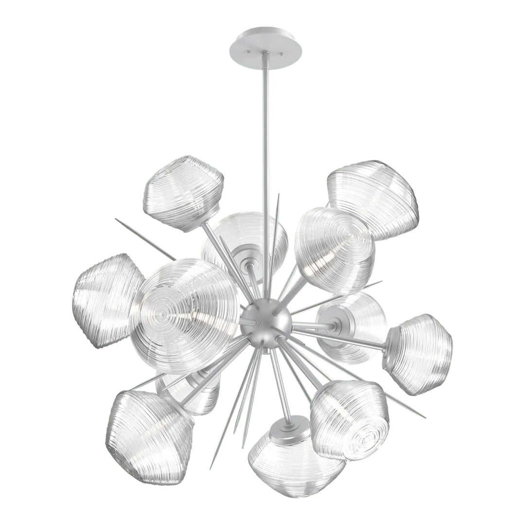 Mesa Starburst Chandelier by Hammerton Studio Medium in Classic Silver with Clear glass