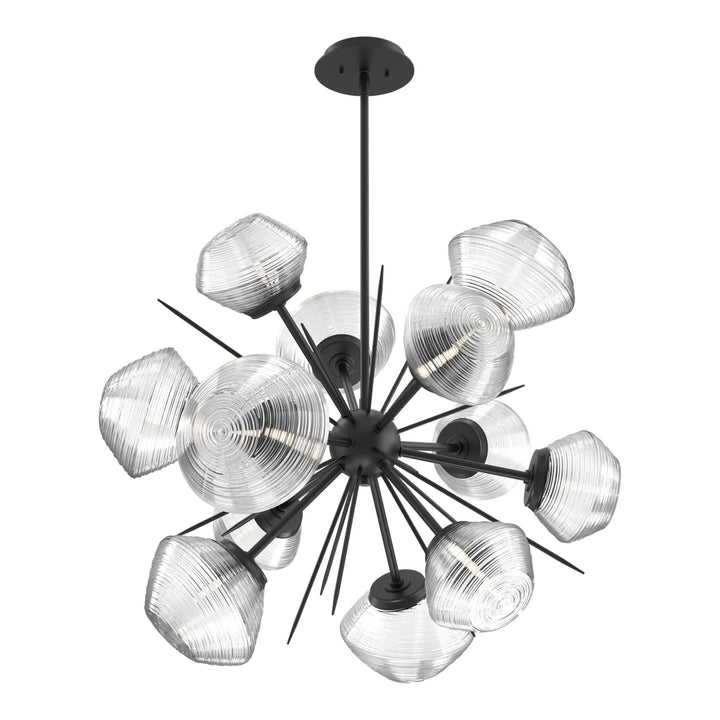 Mesa Starburst Chandelier by Hammerton Studio Medium in Matte Black with Clear glass