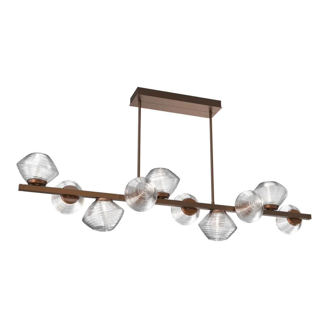 Mesa Twisted Branch Chandelier by Hammerton Studio 10 Lights in Burnished Bronze with Clear glass